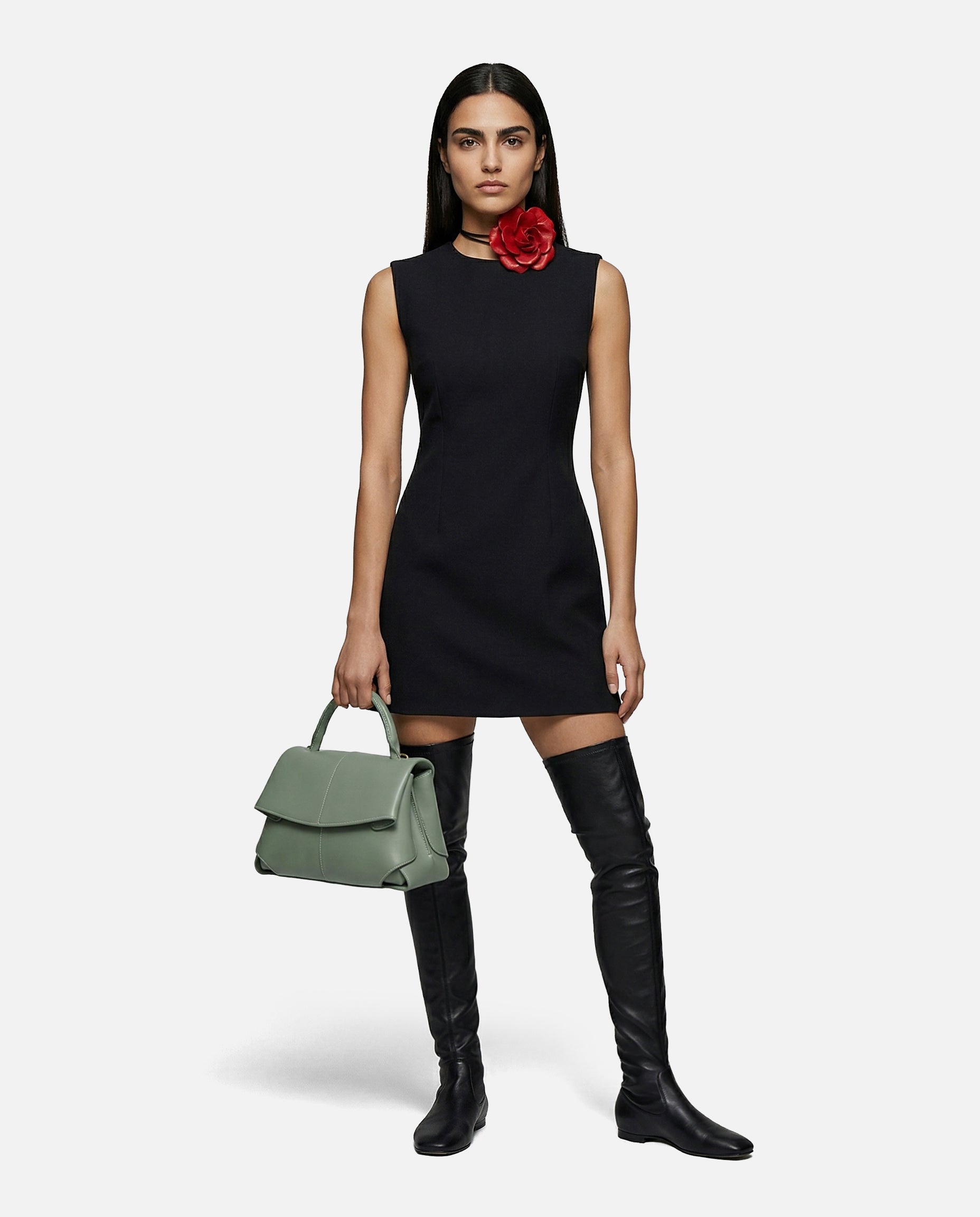 Polly midi - sage green
